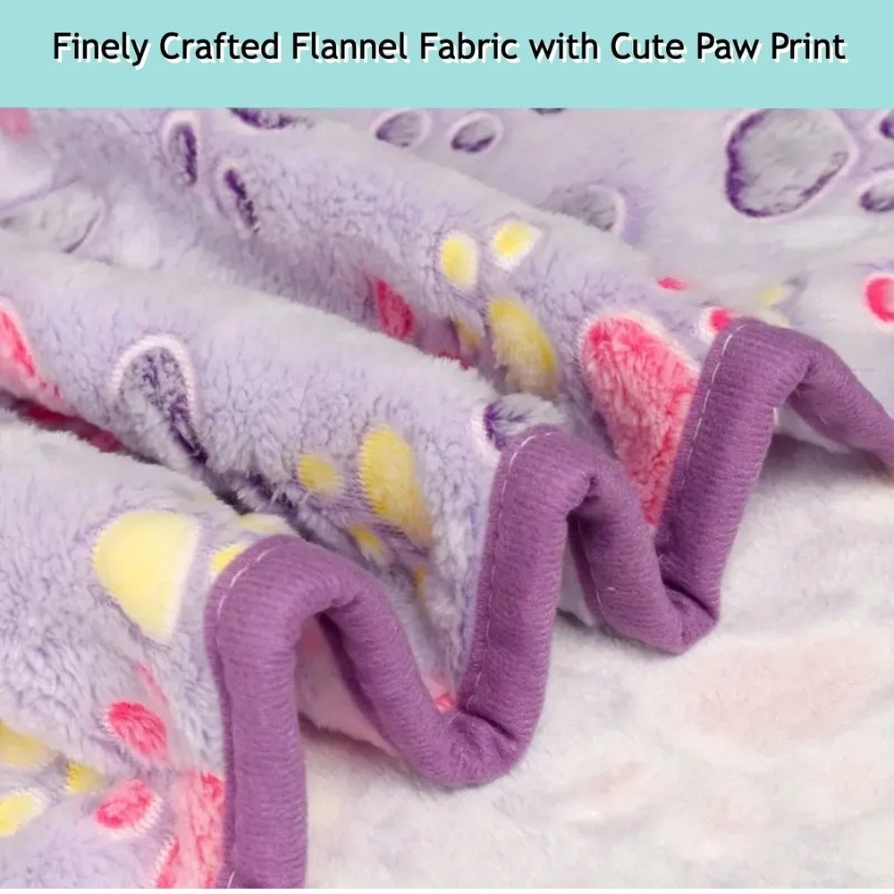 Warm & Soft Fluffy Fleece Flannel Pet Cat Dog PURPLE Blanket 30